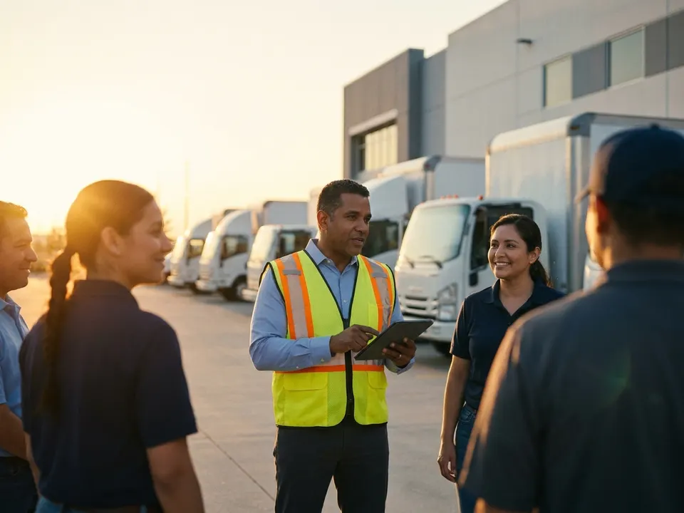 Equipo de una empresa del sector transporte y logística